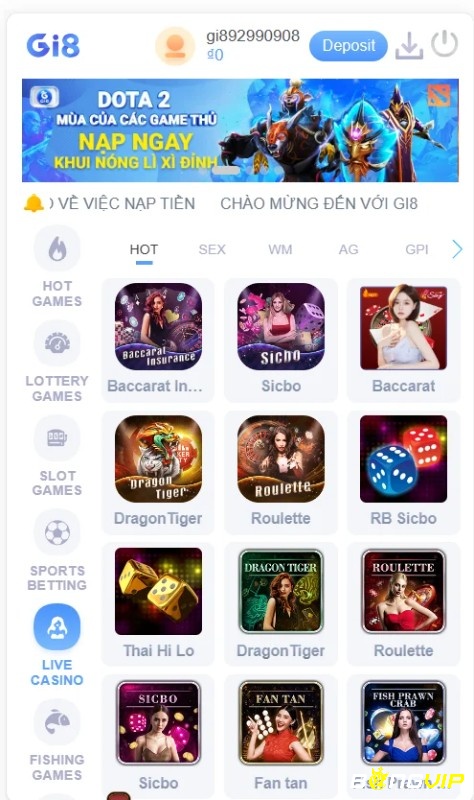 Casino Live hấp dẫn tại web cược