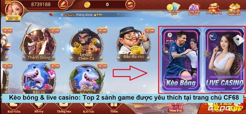 Khám phá các tải game trên CF68 bằng máy tính cho anh em 