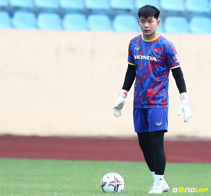Vận động viên cao nhất U23 Nguyễn Văn Việt là thủ môn có lợi thế chiều cao với 1m81