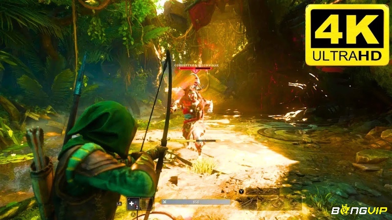 Cảnh quan rừng rậm tuyệt đẹp trong “New World: Rebirth” với đồ họa 4K ray-tracing ấn tượng.